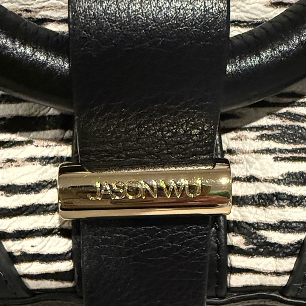 Jason Wu Black and White Patterned Clutch - Picture 2 of 10